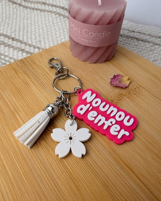 Porte-clé "Nounou d'enfer" – Cadeau de Fin d'Année