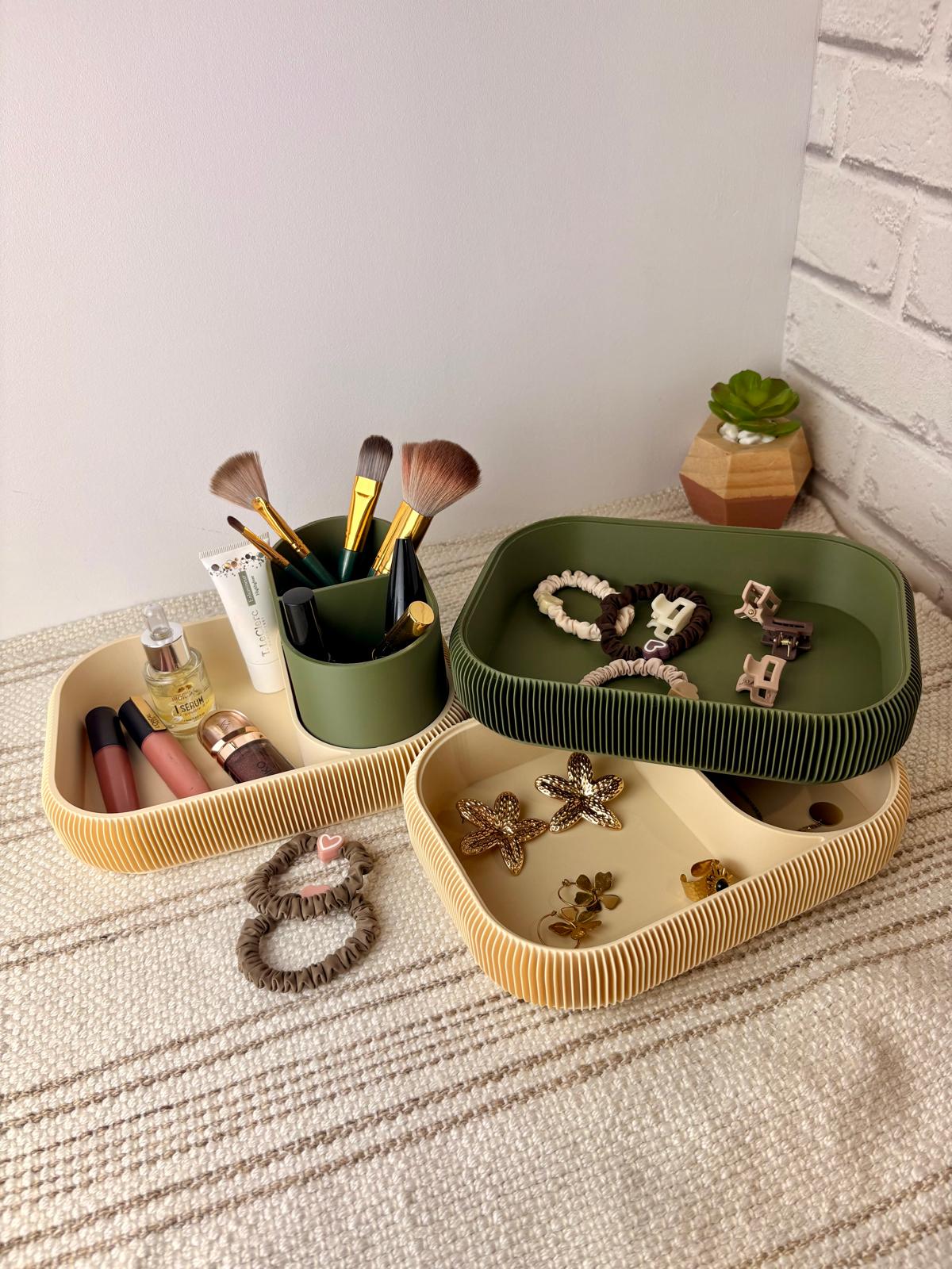 Organisateur Modulable – Rangement Design à Texture Plissée