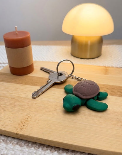 Porte-clé Tortue Articulée – Figurine 3D & Fidget Toy