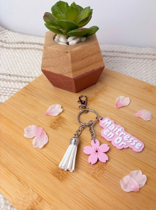 Porte-clé "Maîtresse en Or" – Cadeau Fin d'Année