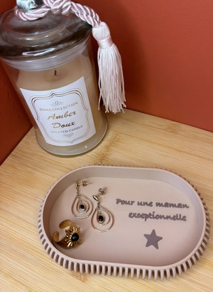 Vide-poche Ovale Personnalisé Gravé – Décoration Chic & Rangement Bijoux
