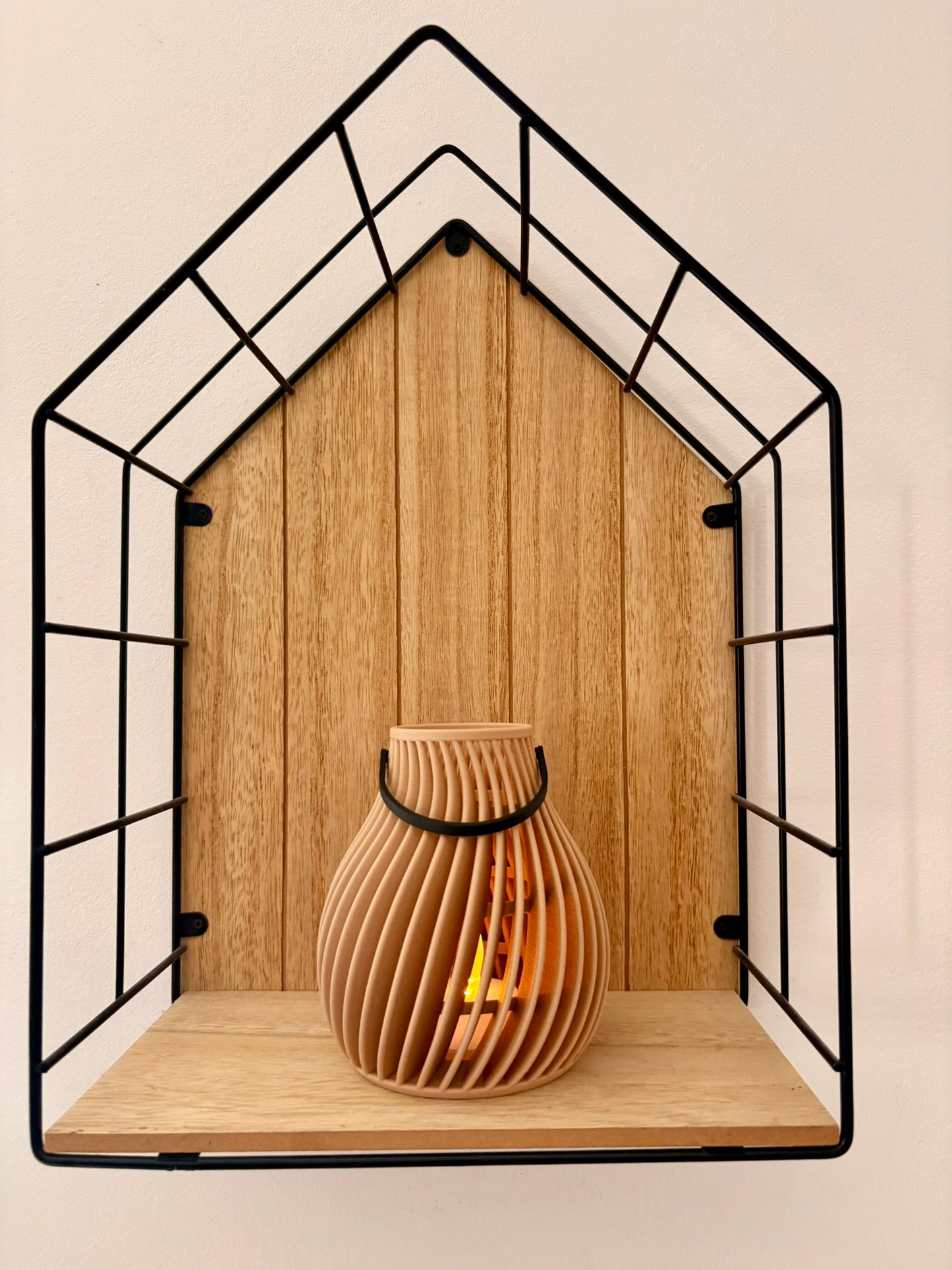 Lanterne Nomade "Aura" – Photophore Design aux Lignes Fluides
