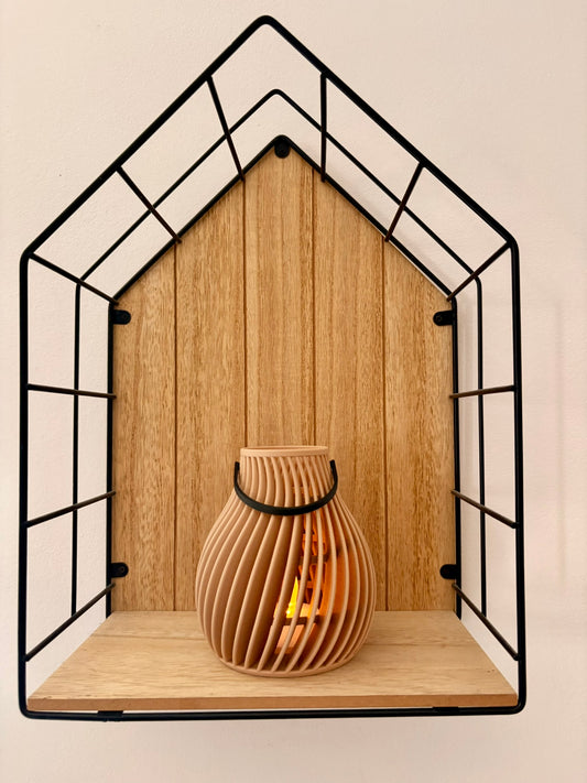 Lanterne Nomade "Aura" – Photophore Design aux Lignes Fluides