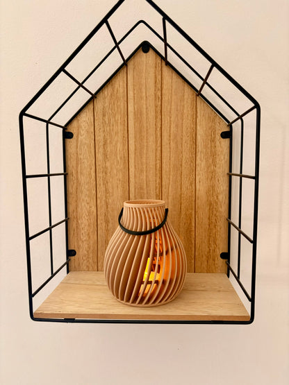 Lanterne Nomade "Aura" – Photophore Design aux Lignes Fluides